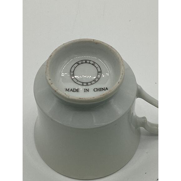 4 x Vintage Christmas Tree FOOTED TEA CUP Sea Gull Fine China by JIAN SHIANG - Picture 8 of 8